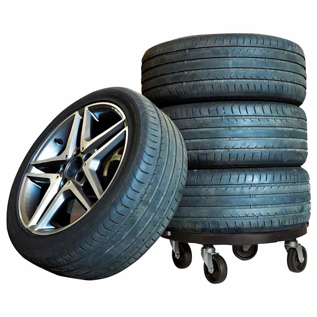 Plant Rollers 3 pcs 40 cm Diameter Black 275 kg