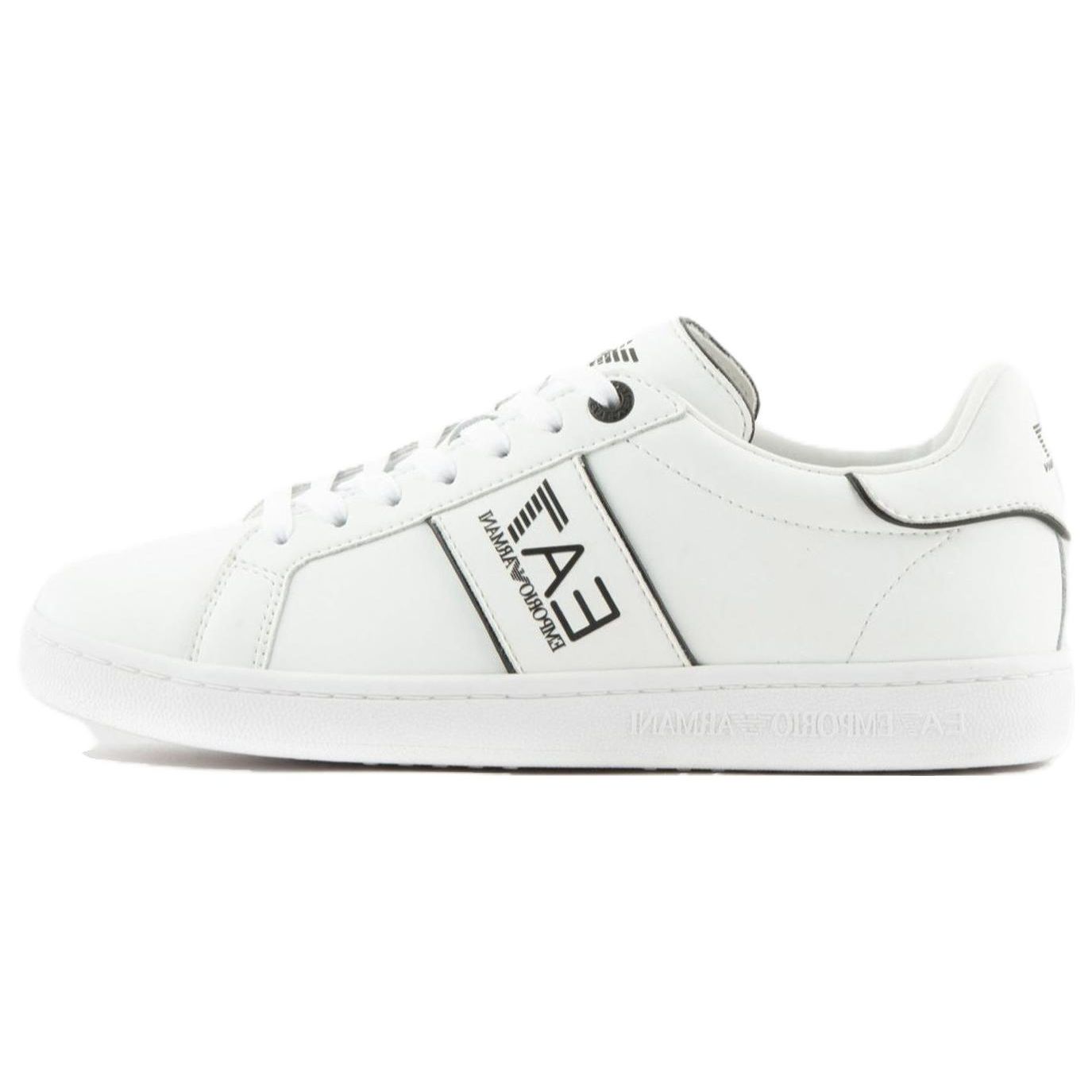 

Emporio Armani Leather Round Toe Lace-Up Low-Top Sneakers Men sneakers White X8X102XK346D611 40
