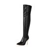Stivali sexy da donna con tacco a spillo, sopra il ginocchio, a punta, taglie forti 40-48, tacco ultra alto, stile europeo