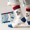 5Pairs Children's Warm Mid-tube Socks Little Astronaut Do Not Fade Comfortable Anime School Socks Clothes For Autumn 1-14 Years