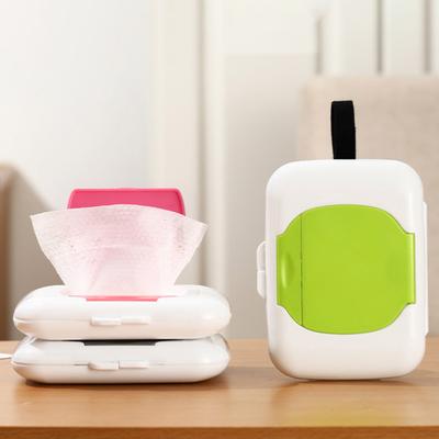 Wet Wipes Box with Hanging Hoop Portable Dustproof Travel Wipe Holder Baby Wet Tissue Dispenser Outdoor Tissue Case Infant
