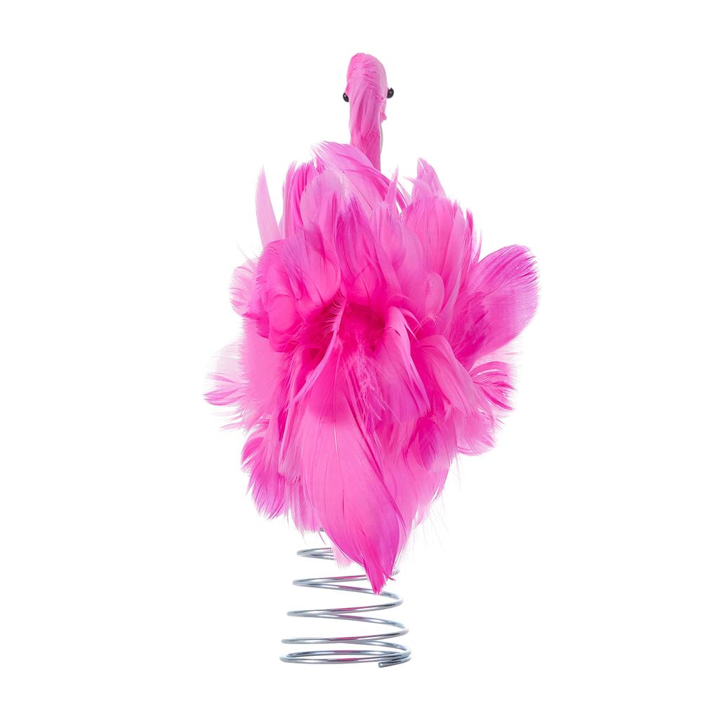 Flamingo Noel Ağacı Tepe Süsü, Yumuşak Ağaç Süsü Ev Dekorasyonu Tatil Kış için Parti Hediyesi