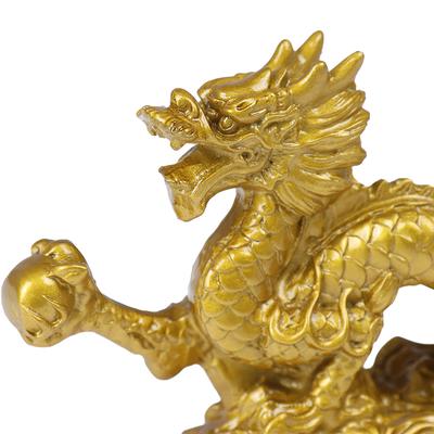 Statua dello zodiaco cinese, dodici statue di drago d'oro, ornamento animale, arredamento per la casa