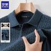 S Men's Long Sleeve Polo Knit Shirt