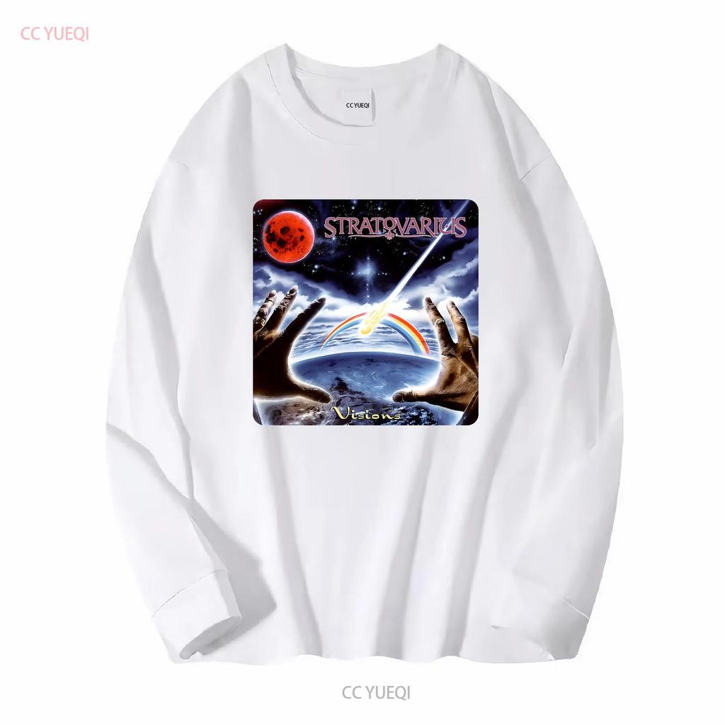Stratovarius T Shirt Sz L 1997 Power Metal Band Visions Sonata Arctica Helloween Vintage Washed Streetwear Unisex Stretched