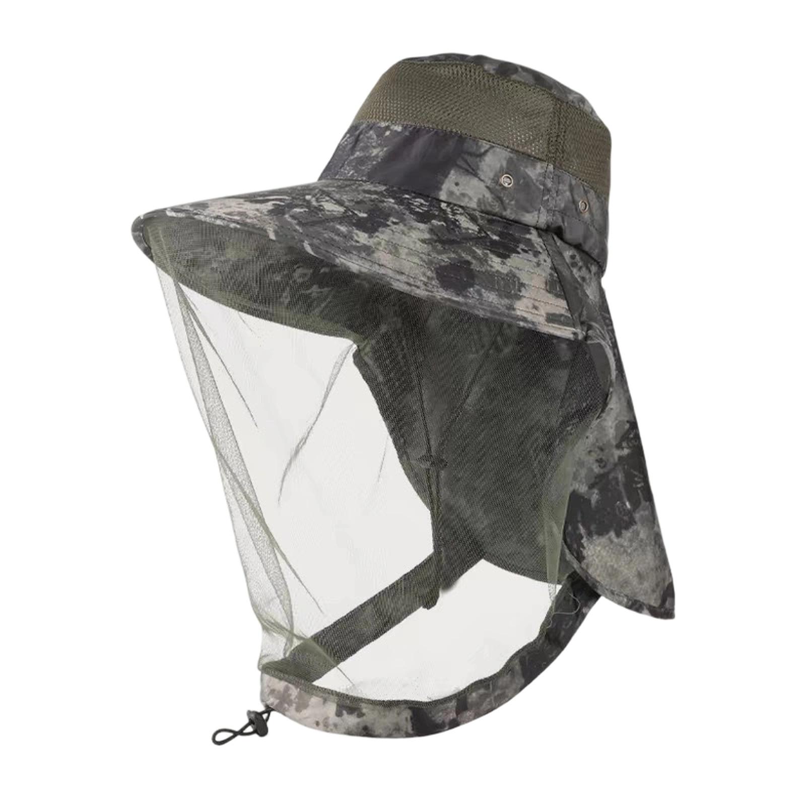 

Outdoor Head Face Mask Hat Net Cover -mosquito Cover Mosquito Net Cap Travel Breathable Head Mesh Covers Fishing Caps One Size