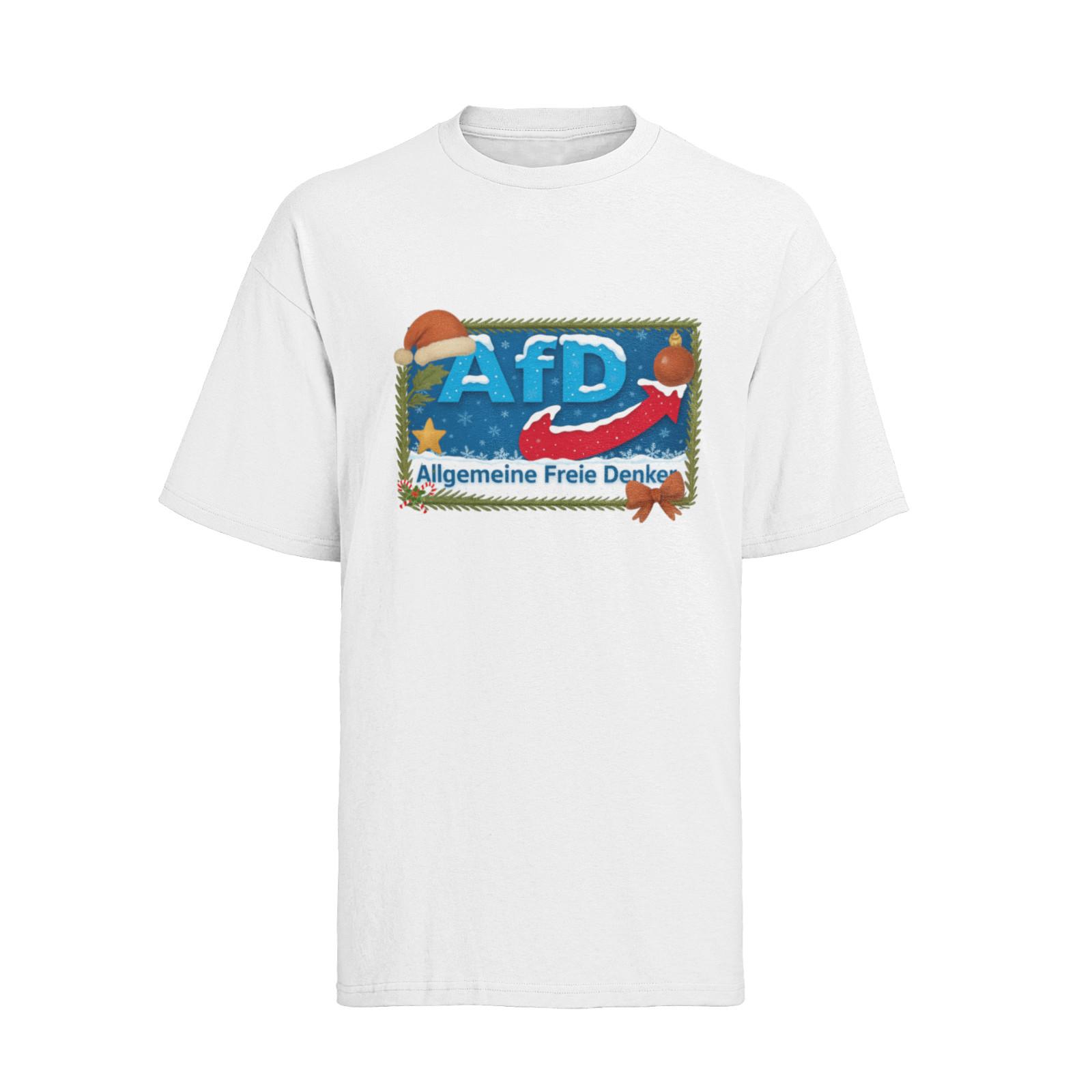 

Weihnachten AFD Allgemeine Freie Denker Xmas Damen T-Shirt Mens Womens Tees Top Oversize Baumwolle 4XL