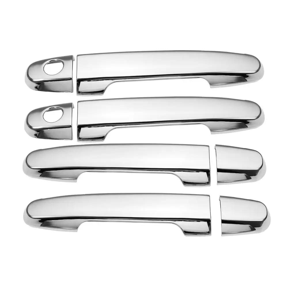 For Suzuki Splash Celerio Ciaz New Chrome Carbon Fiber Car Door Handle Cover Trim Sticker Car Accessories