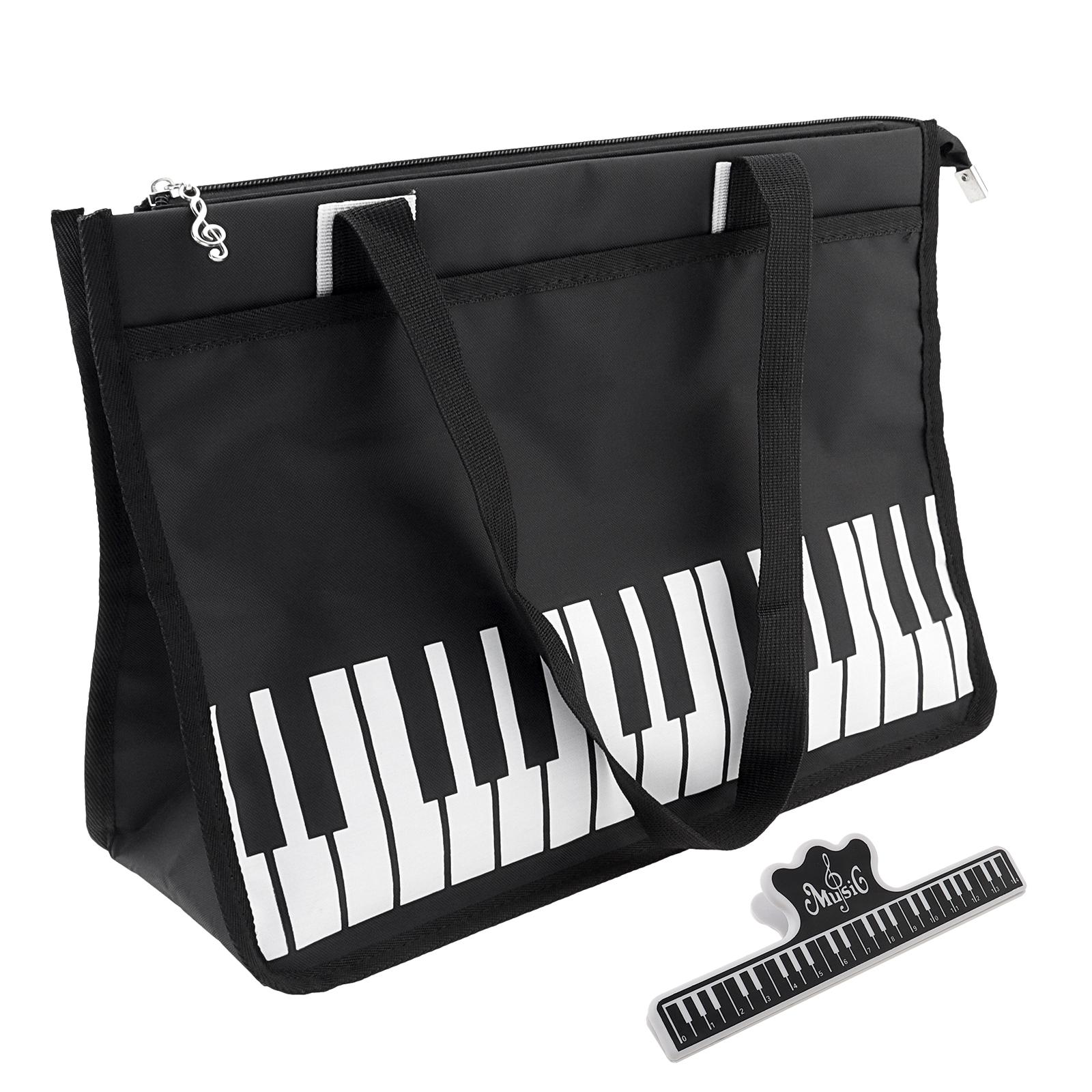 

Водонепроницаемая сумка-тоут для музыки из ткани Оксфорд, органайзер для нот, включает зажим для книги, для репетиторства, хора, профессиональная