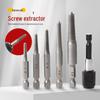 5-Piece Broken Screw and Thread Extractor Set with Hexagonal Handle