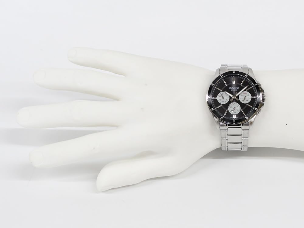 CASIO STANDARD MTP-1374D-1A3 silver black men's