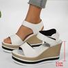 Fashion Women's Sandals Fashion Platform Shoes Women Summer Hook Loop Wedge Heeled Sandles Woman Ankle Strap High Heeled Sandalias 36-43