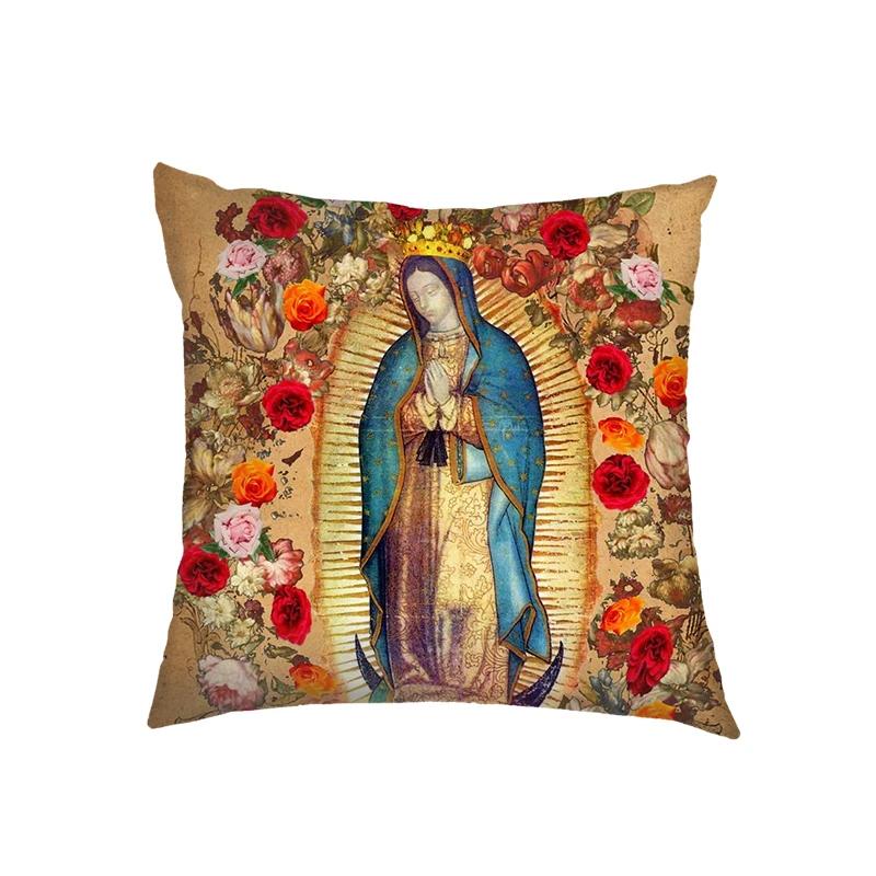 Gnadenmutter von Guadalupe Jungfrau Maria Kissenbezüge Heilige Maria Ölgemälde Kissenbezüge Schlafzimmer Büro Kissenbezug Dekokissenbezug