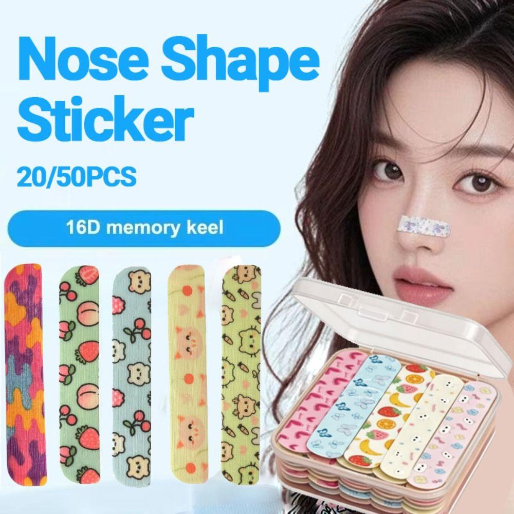 20/50Pcs Refined Nose Shape Nose Wings Slimming Stickers Nose Shaper Clip Nose Bridge Reduction