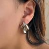 Irregular Three Waterdrop Geometry Gold Color Smooth CCB Drop Earrings for Women Minimalism Hyperbole Fashion Party Jewelry