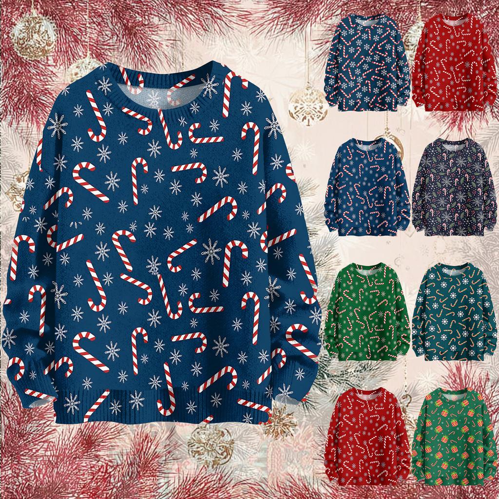 Christmas Sweatshirts For Women Knit Sweater Cute Shirt Fall Crewneck Pullover Tops