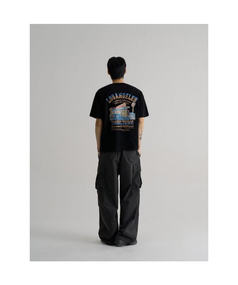 8SECONDS Cotton Nylon Wide Fit Cargo Pants Ash