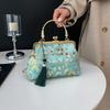 Flower Cheongsam Banquet Bag Elegant Crossbody Bags Vintage Kiss Lock Shoulder Bag  Wedding