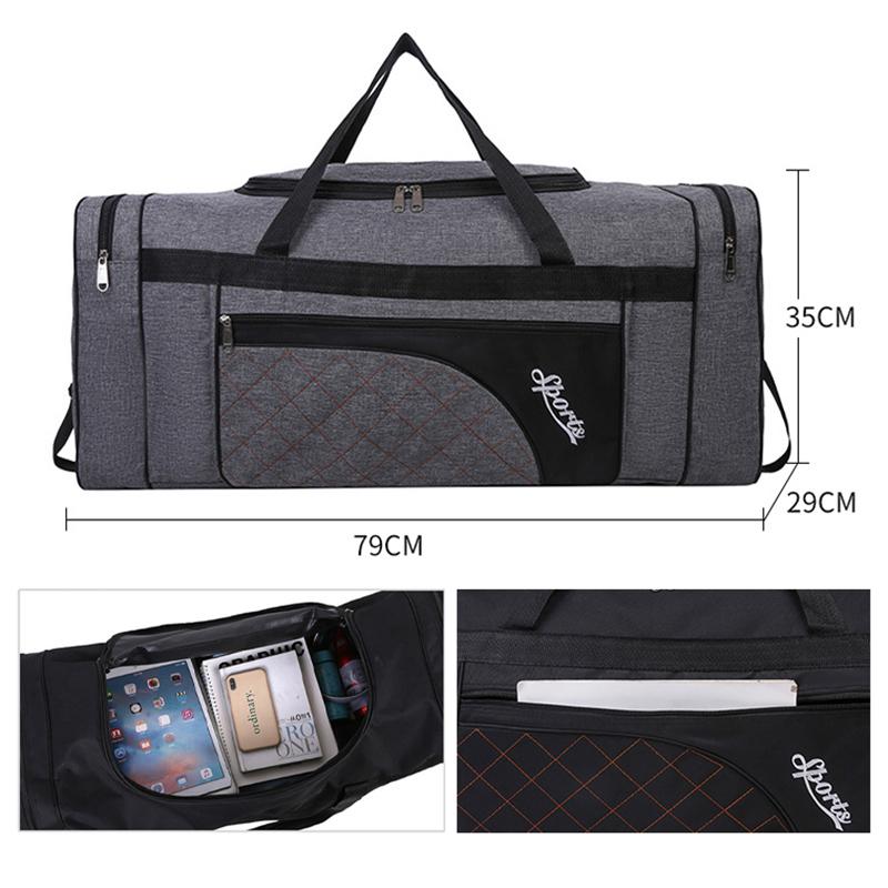 Unisex Large Capacity Portable Travel Bags Foldable Luggage Bag Waterproof Oxford Handbag Outdoor Leisure Shoulder Bags XA270F