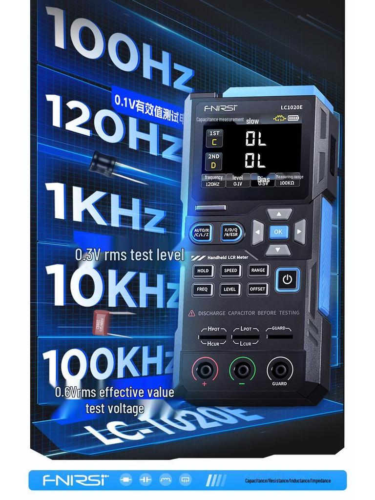 FNIRSI LC1020E Handheld LCR Smart Multimeter: Widerstands-, Induktivitäts-, Kapazitätstester für SMD.