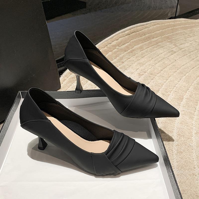 Ladies Summer New high heels Casual shallow mouth pointed Shoes Versatile elegant work shoes Fashion comfortable Women's pumps
