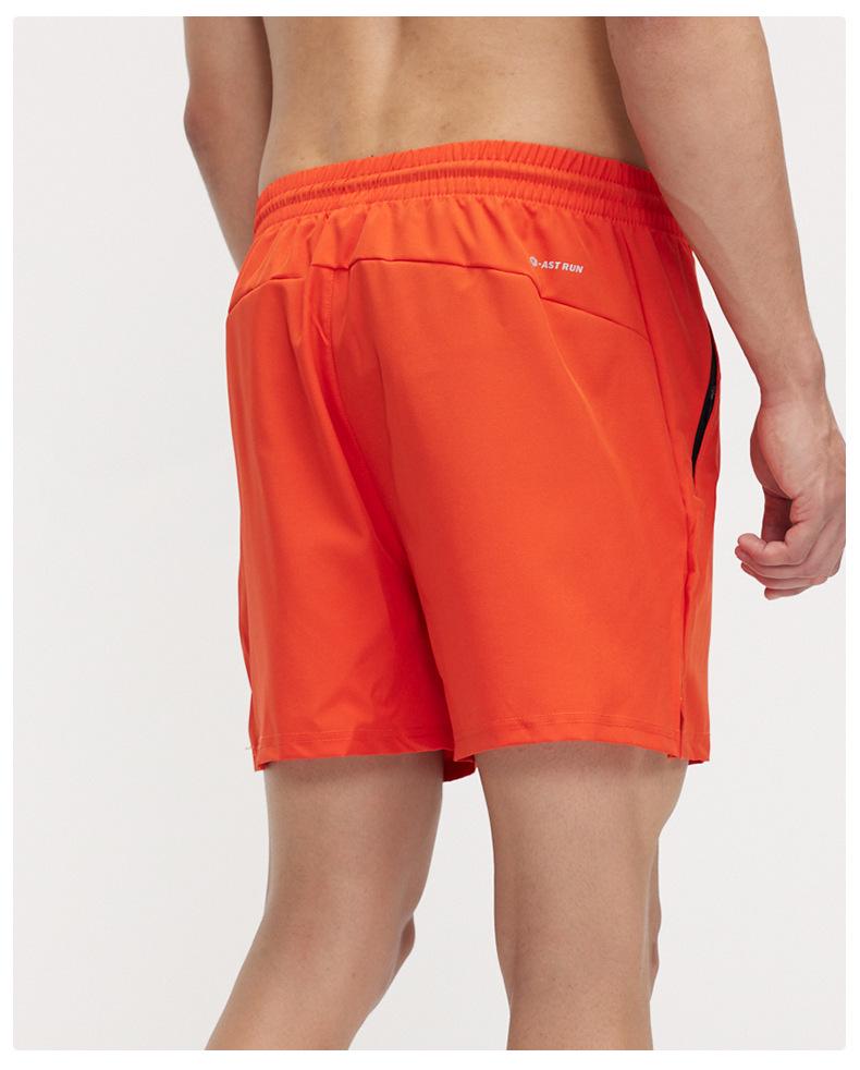 Herren Leichte Atmungsaktive Schnelltrocknende Marathon Laufshorts - Sommer Lockerer Schnitt mit Drei-Punkt-Reißverschluss