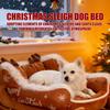 Sleigh Bed For Dogs Warm Christmas Pet Sofa Holiday Winter Dog Nest For Pet Parents Animal Lovers Cold Weather Home Office