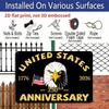 2D Flat, 1pc United States 250th Anniversary Aluminum Sign, 12"×8" - Patriotic Eagle Design, 1776-2026 Vintage Style Wall Decor, Independence Day