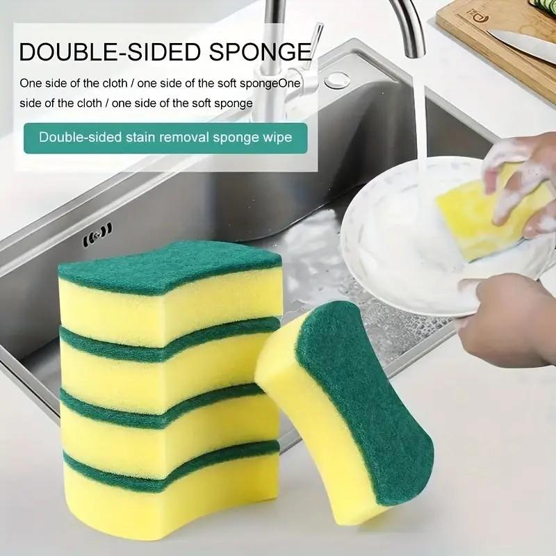 1pcs Kitchen Cleaning Sponge Dish Towel Scouring Pad Dishware Kitchen Nano Sponge Rub Pot Rust Stains Sponge Removing Kit Cleaning Brush Sponges