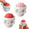 Brain Flower Desktop Ornament 3D Printed Skull Keyboard Clicker, Stress-Relief Keytop Bag Compact Fidget Toy for Pocket Charm, Creative Focus Aid Fun