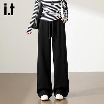 Izzue Women's Loose Fit Wide-Leg Pants