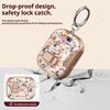 Latch Painted All-inclusive Earphone Case for AirPods Pro 3 & AirPods 4 Pro2 Cover with Switch Safety Lock+Bottom Stand Bracket