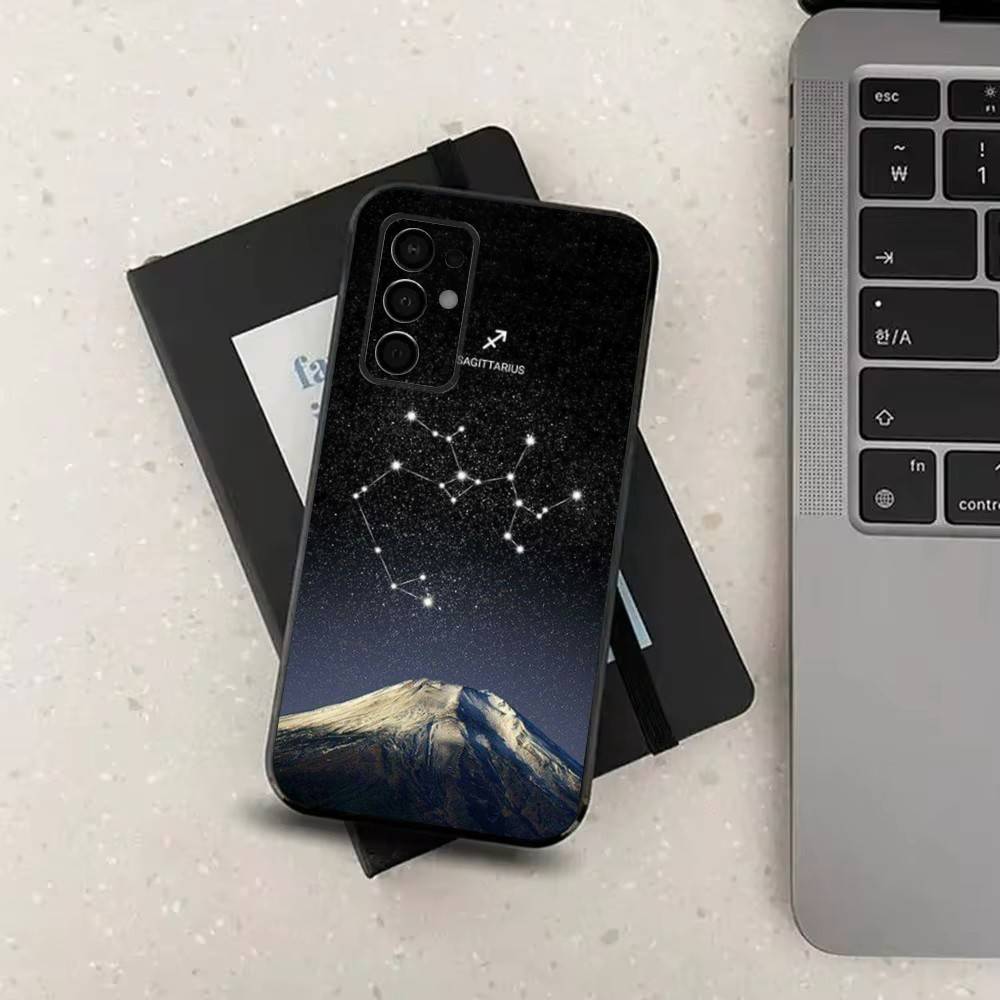 Constellation Art Twelve For Samsung Galaxy A53,31,52,72,41,Note,J7,8,9,5G,22,73,32,71, Soft Black Silicone Case