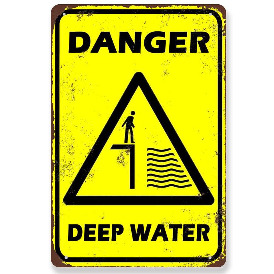 Vintage Warning Metal Tin Signs Danger Do Not Enter Wall Decor for Garage Garden Restaurant Bars Cafe Clubs Retro Posters Plaque