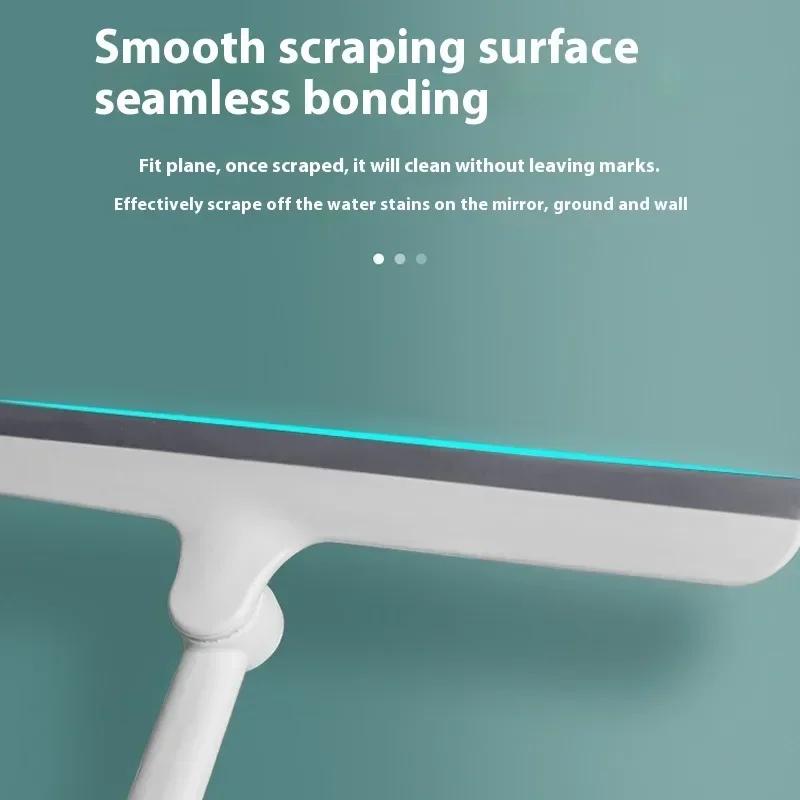 360 Degree Rotatable Shower Squeegee Glass Wiper Scraper Squeegee Cleaner with Silicone Holder Bathroom Mirror Scraper Cleaning