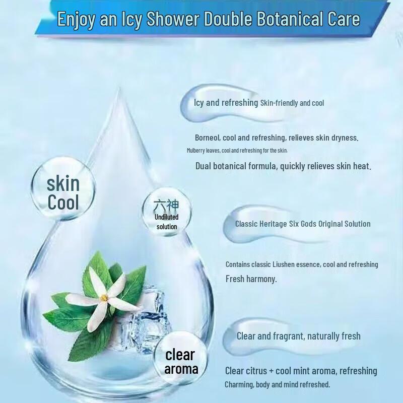 Six God Invigorating Cool Shower Gel