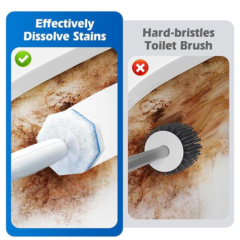 A84X-100PCS Upgraded Toilet Wand Refills For Disposable Wand Heads Most Toilet Wand Refills For Toilet And Bathroom Cleaning