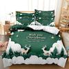 3D Christmas Bedding Set Christmas Theme Duvet Cover Set Soft Single Double Size Bed Set  Christmas Gift Home Decorations