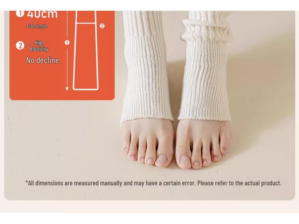 Women's Knitted Leg Warmers – Cozy Scrunch Style for Autumn and Winter, Knee and Ankle Coverage