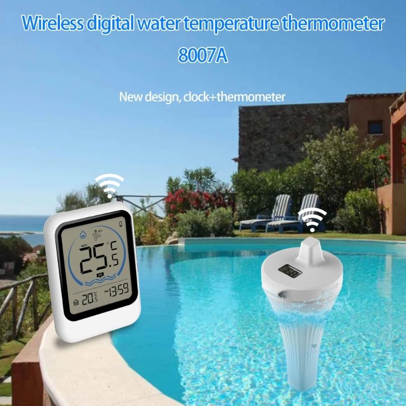 Múltiplos Sensores Monitor de Temperatura da Água Sondas Flutuantes Display Digital Registro Alto Baixo para Piscinas Banheiras de Hidromassagem e Aquários