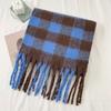 New British Style Plaid Scarf Fashionable Versatile Imitation Cashmere Scarf Shawl Advanced Sense Student Men's and Women's Scarf