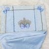 Dreamy Fairy Tale Style 3D Rhinestone Crown Embroidered Lace Soft Dot Fleece Baby Warm Blanket