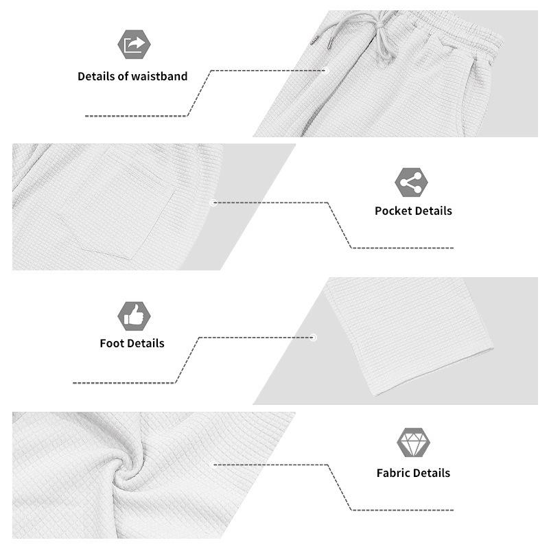 Men's Relaxed Straight-Leg Jacquard Small Check Casual Slim-Fit Commuter Trousers