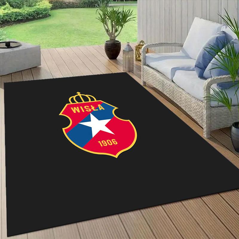 WISLA KRAKOW Flannel Pattern Square Carpet,Area Rug,Carpet Rug for Living Room Bedroom Sofa Playroom Decor,Non-slip Floor Mat