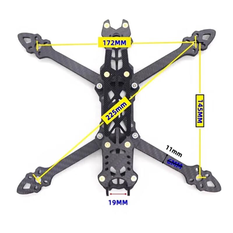 MAK4 Carbon Fiber FPV Drone Frame