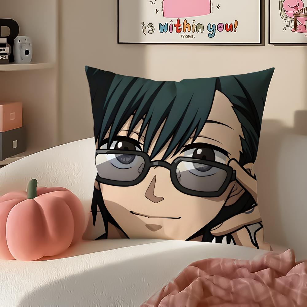 Action Comedy Japanese Manga SSakamoto Days Cushion Cover Pillowcase Short Plush Invisible Zipper Room Sofa Cushion Cover