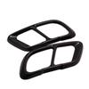 AMG Quad Exhaust Tailpipe Cover Trim For Mercedes-Benz C-Class C260L C180L C200L 2015-2026 Carbon Fiber Pattern Sporty Auto Tuning Accessory
