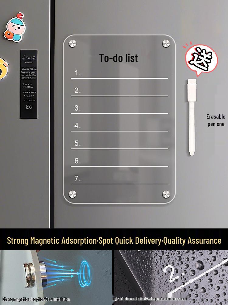 Magnetischer abwischbarer Whiteboard-Memo-Planer für den Kühlschrank
