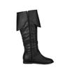 Women's Flat Boots Autumn and Winter New Solid Color Belt Buckle Decorative Large Size Roman Medium Boots