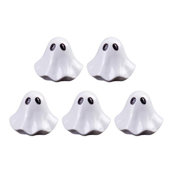 Piccole Sculture di Fantasmi in Resina 5 Pezzi Mini Figure, Fantasmini per Decorazione di Halloween, Accenti Decorativi per la Casa Gotica Ornamenti Spettrali Vasi a Gradini